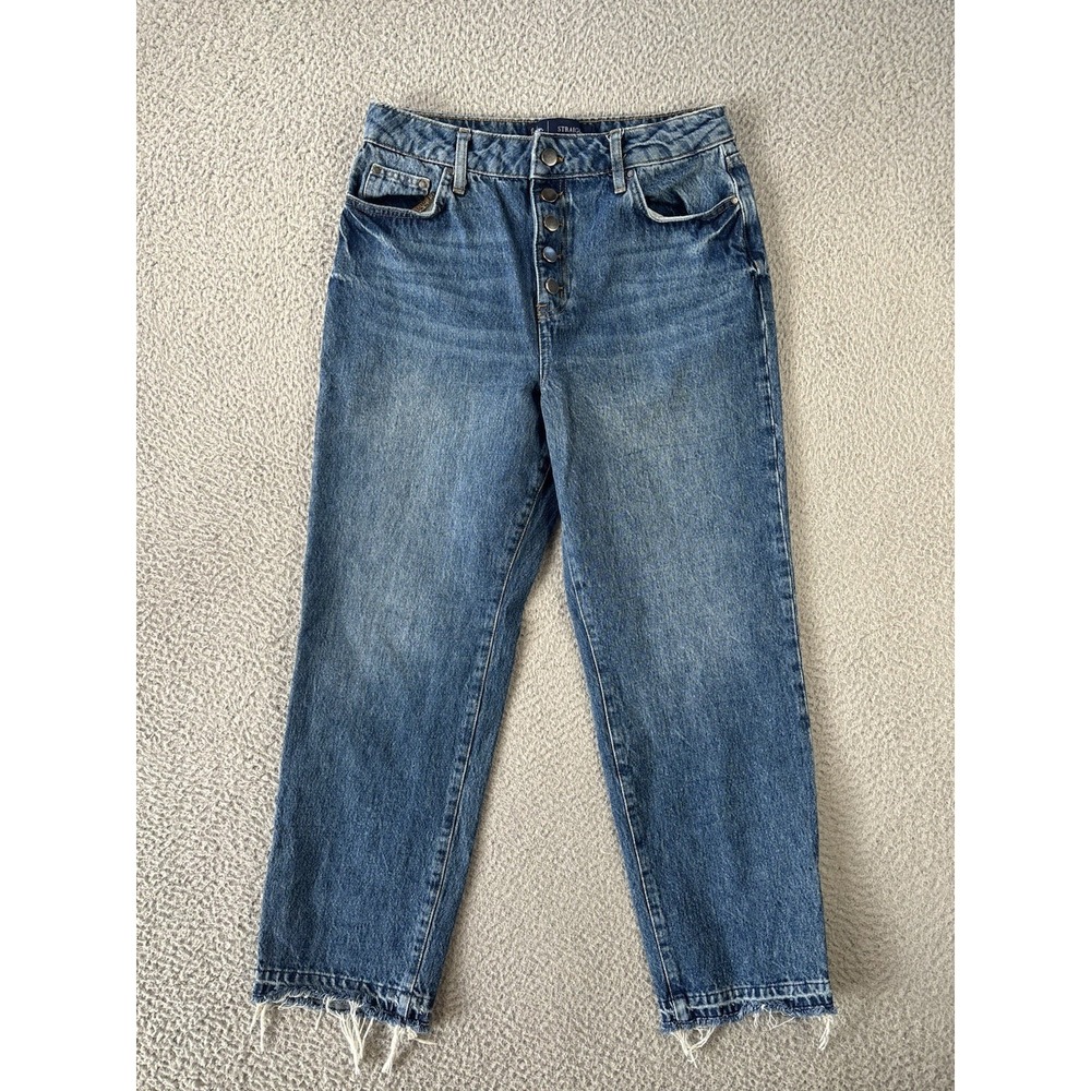 Boden Jeans Womens 8 28x26 Exposed Button Fly‎ Raw Hem 100% Cotton